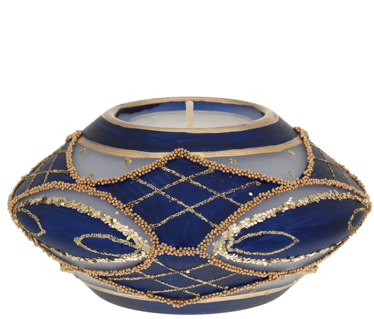 Elisse 110*60 blu con tealight mm 38